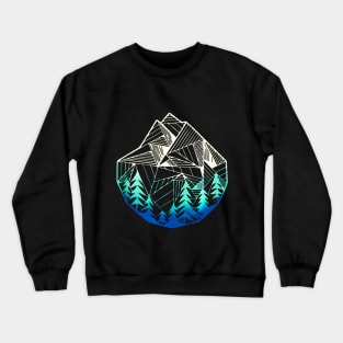 Minimal Mountains Outdoor Hiking Crewneck Sweatshirt